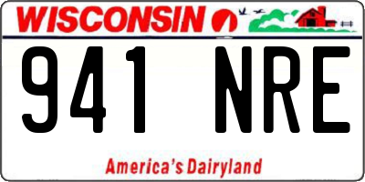 WI license plate 941NRE
