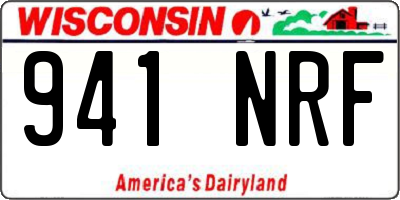 WI license plate 941NRF