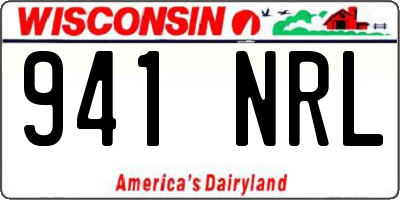 WI license plate 941NRL