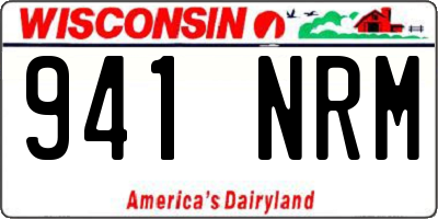 WI license plate 941NRM