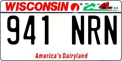 WI license plate 941NRN