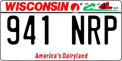 WI license plate 941NRP