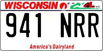 WI license plate 941NRR