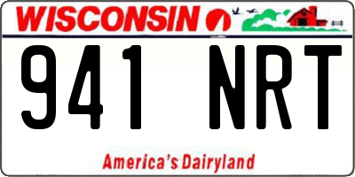 WI license plate 941NRT