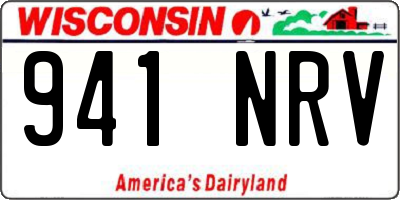 WI license plate 941NRV