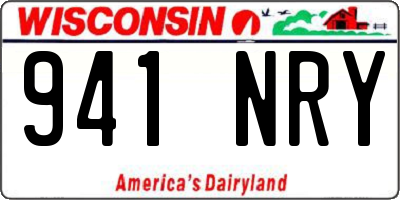 WI license plate 941NRY