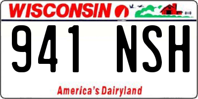 WI license plate 941NSH