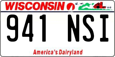 WI license plate 941NSI