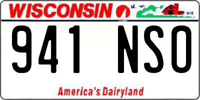 WI license plate 941NSO