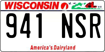 WI license plate 941NSR