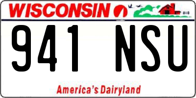 WI license plate 941NSU