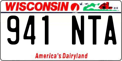 WI license plate 941NTA