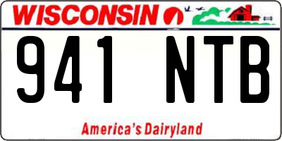WI license plate 941NTB