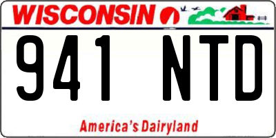 WI license plate 941NTD