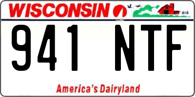 WI license plate 941NTF