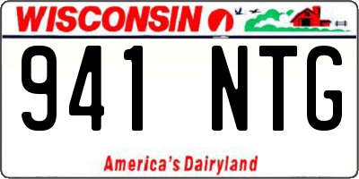 WI license plate 941NTG