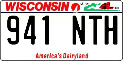 WI license plate 941NTH