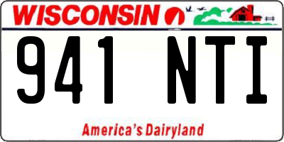 WI license plate 941NTI