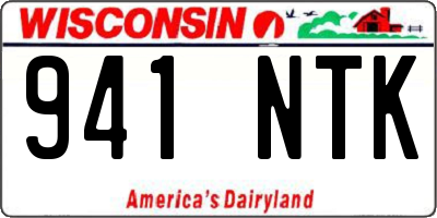 WI license plate 941NTK