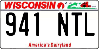 WI license plate 941NTL