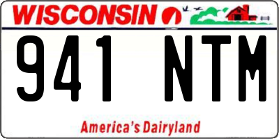 WI license plate 941NTM
