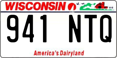 WI license plate 941NTQ