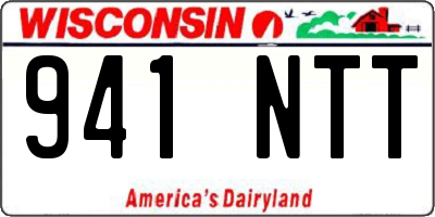 WI license plate 941NTT
