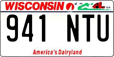WI license plate 941NTU