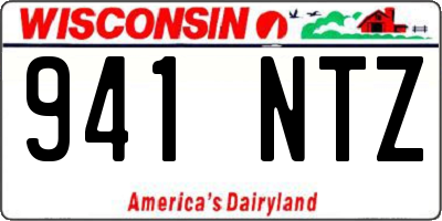 WI license plate 941NTZ