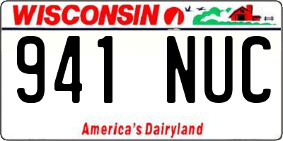 WI license plate 941NUC