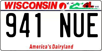 WI license plate 941NUE
