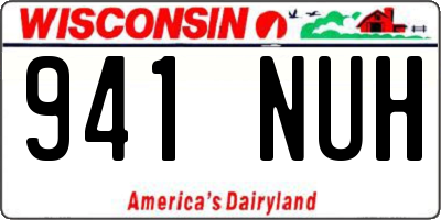 WI license plate 941NUH
