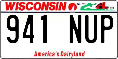 WI license plate 941NUP