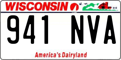 WI license plate 941NVA