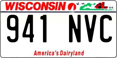 WI license plate 941NVC