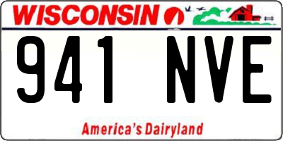 WI license plate 941NVE