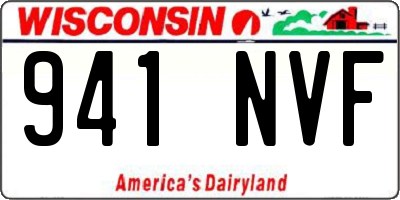 WI license plate 941NVF