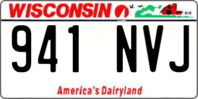 WI license plate 941NVJ
