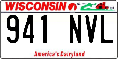 WI license plate 941NVL