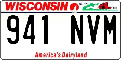 WI license plate 941NVM