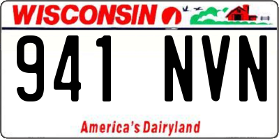 WI license plate 941NVN