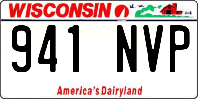WI license plate 941NVP