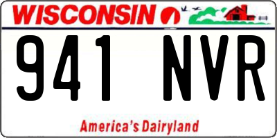 WI license plate 941NVR