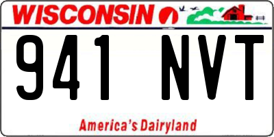 WI license plate 941NVT