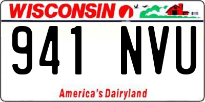 WI license plate 941NVU