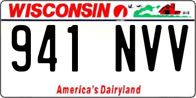 WI license plate 941NVV