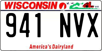 WI license plate 941NVX