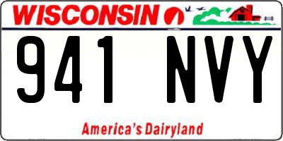 WI license plate 941NVY
