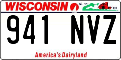 WI license plate 941NVZ