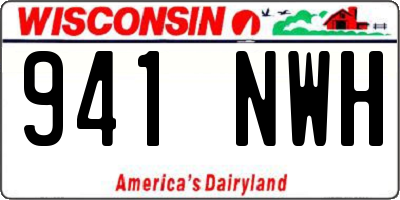 WI license plate 941NWH